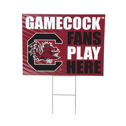 University of South Carolina Coroplast Yard Sign "Fans Play Here"