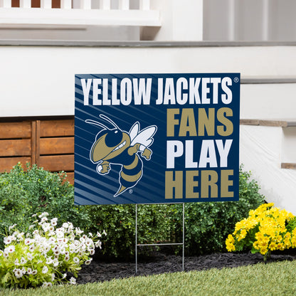 Georgia Tech Coroplast Yard Sign "Fans Play Here"