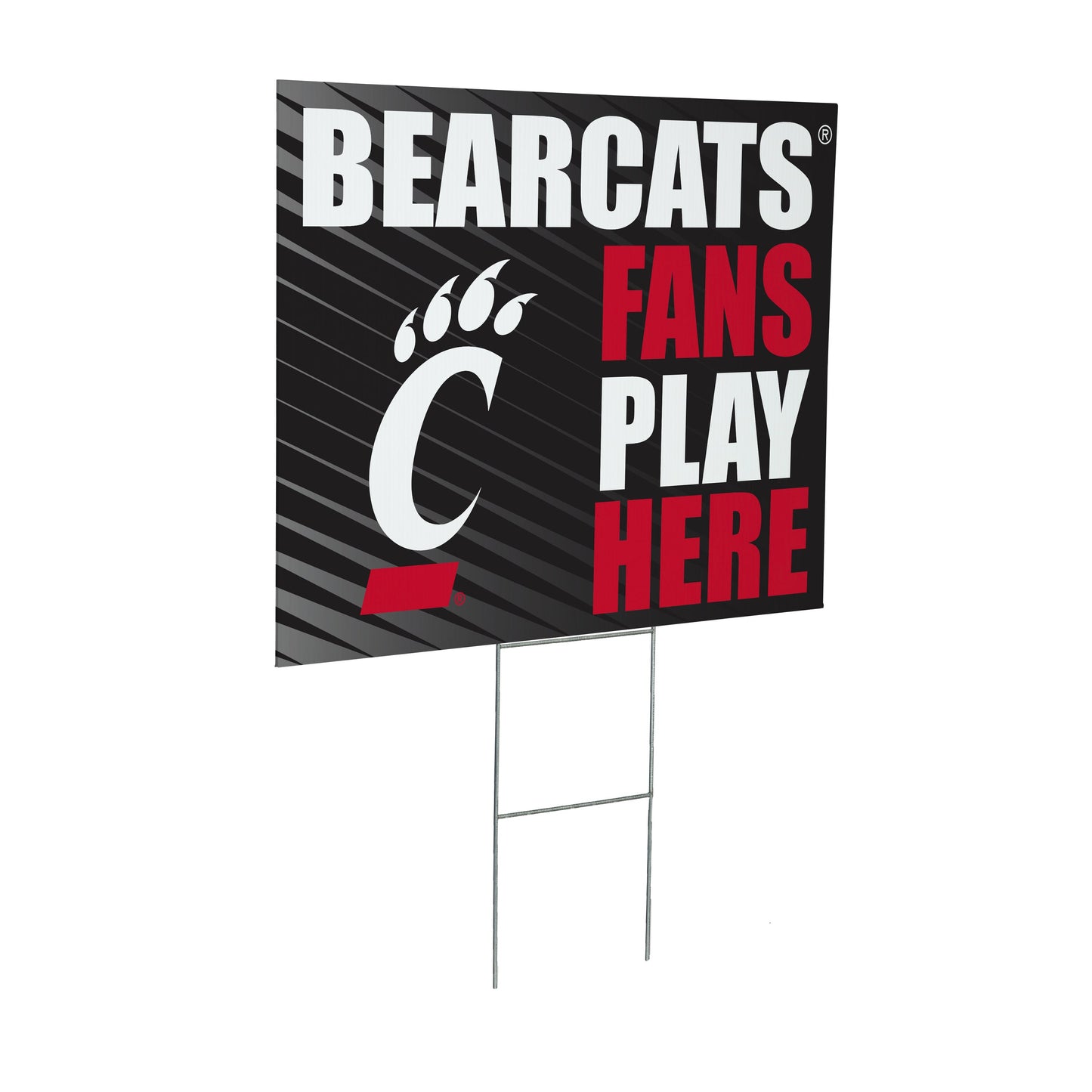 University of Cincinnati Coroplast Yard Sign "Fans Play Here"