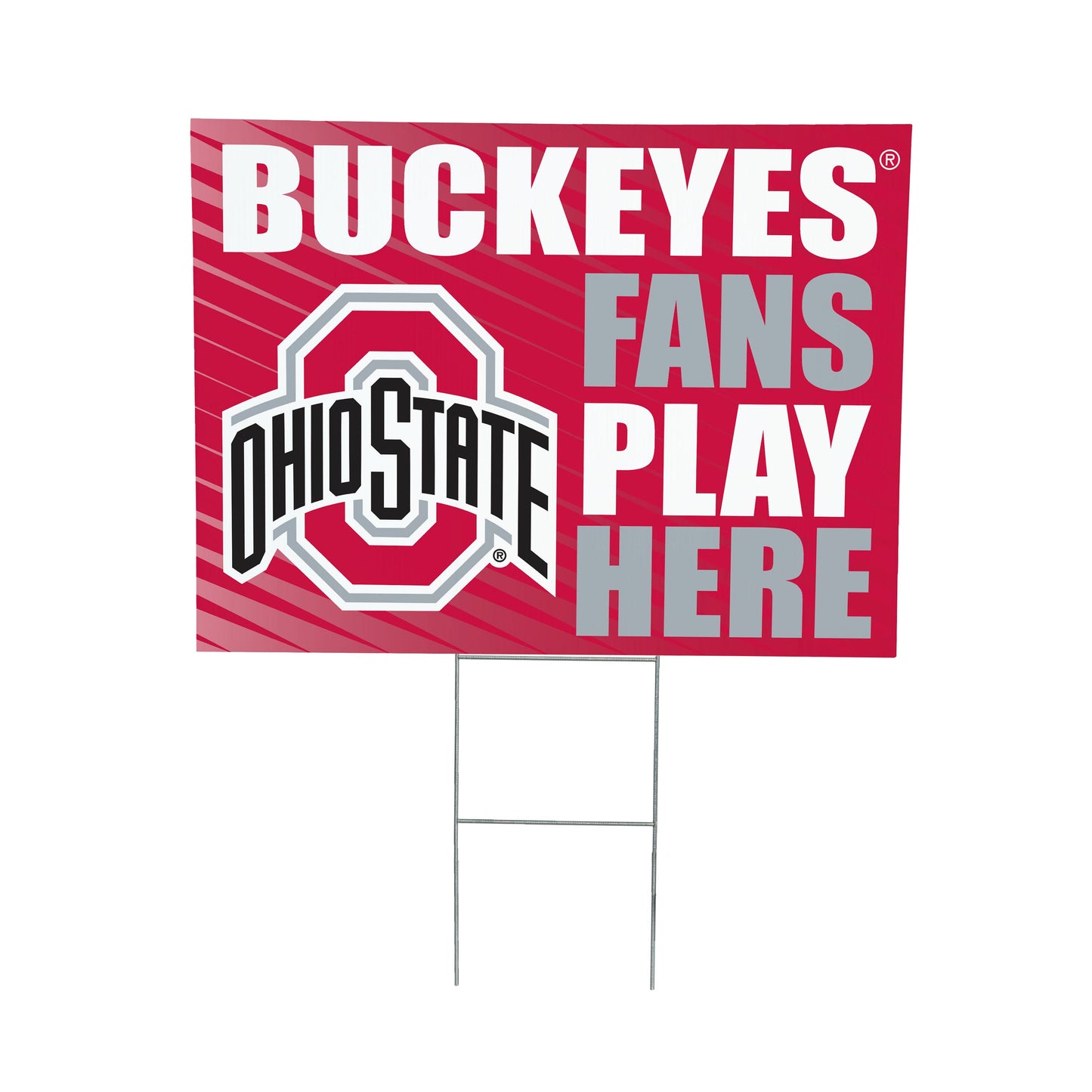 Ohio State University Coroplast Yard Sign "Fans Play Here"