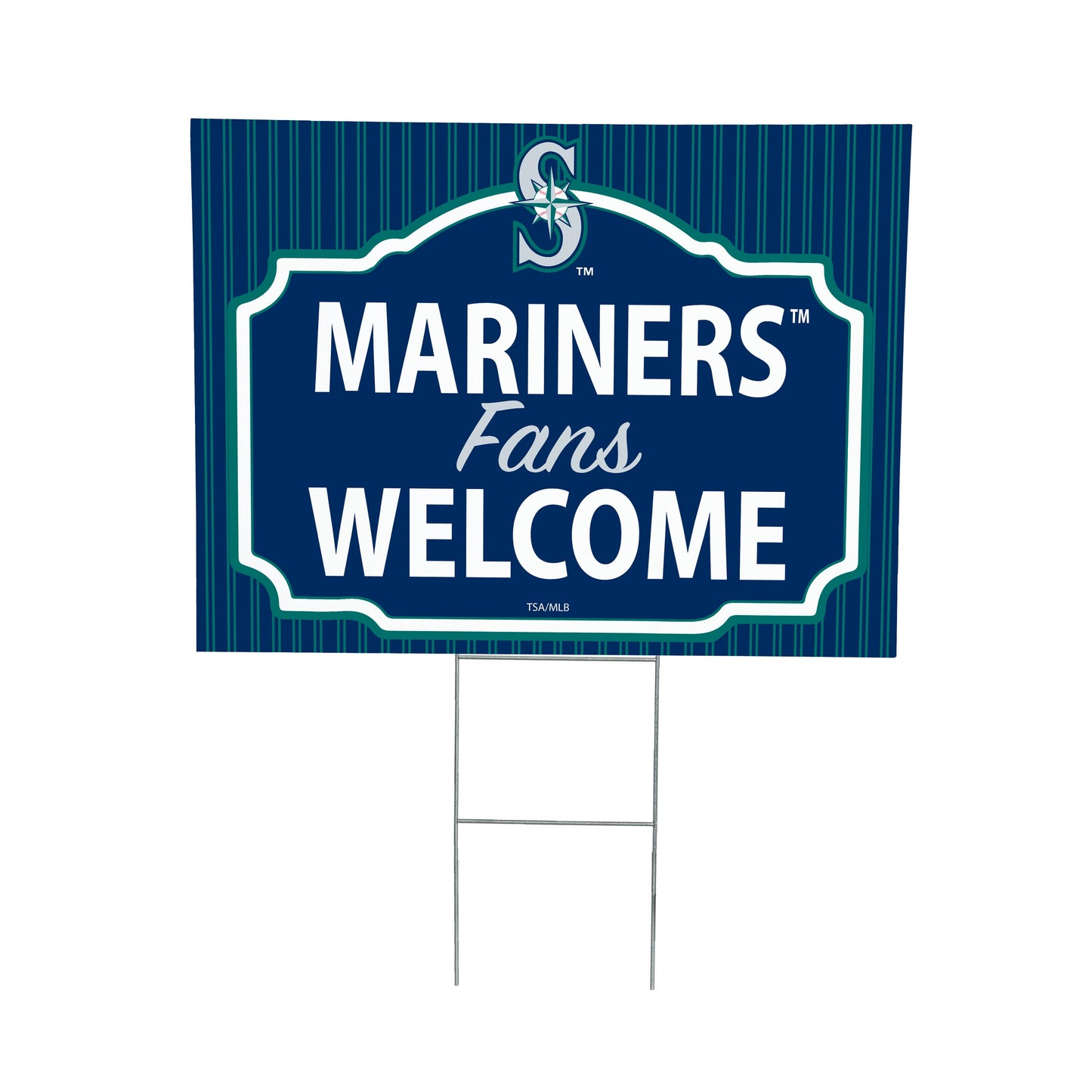 Seattle Mariners Coroplast Yard Sign, "Fans Welcome"