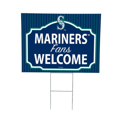 Seattle Mariners Coroplast Yard Sign, "Fans Welcome"
