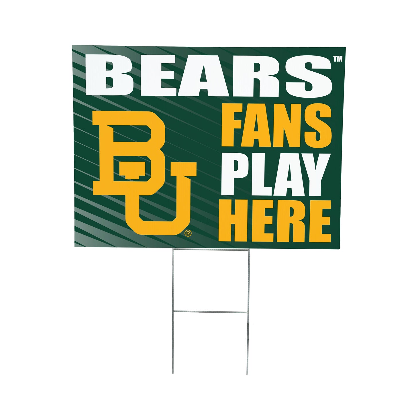 Baylor University Coroplast Yard Sign "Fans Play Here"