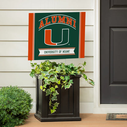 University of Miami Coroplast Yard Sign Alumni