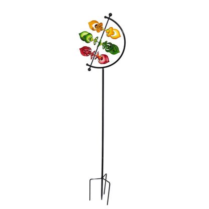 Metal Colorful Arrow Wind Spinner, 83"H