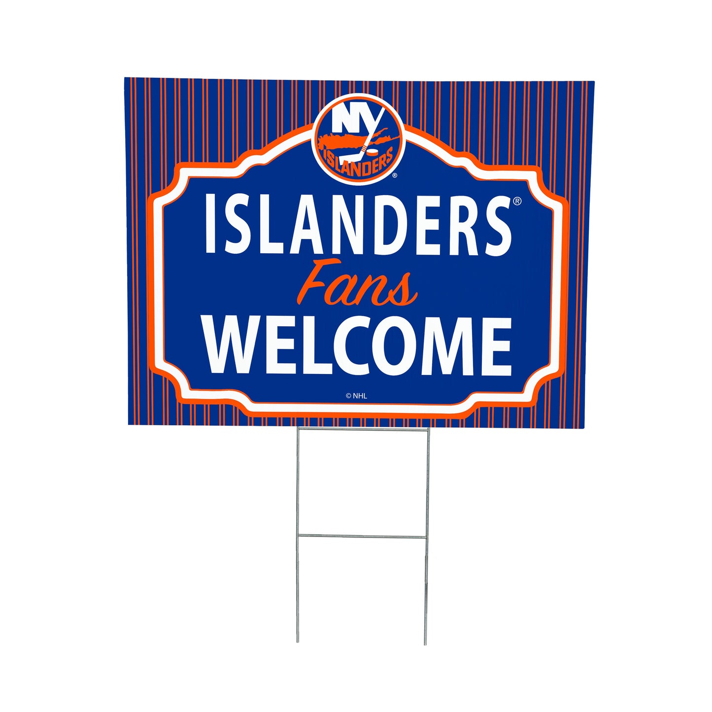 New York Islanders Coroplast Yard Sign, "Fans Welcome"