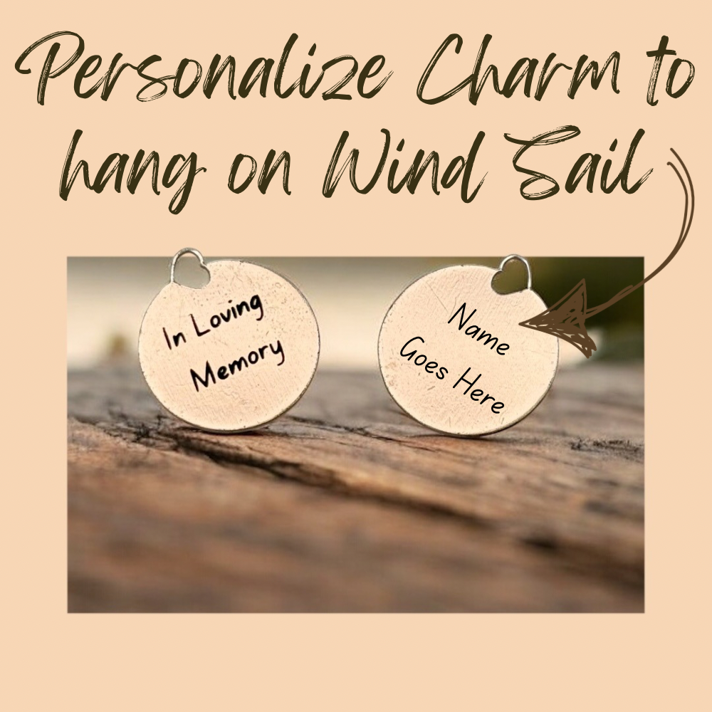 15” Wind Chime with Gift Box – Whispering Hearts™ Collection – Warm Gold Aluminum with Personalizable Heart Charm