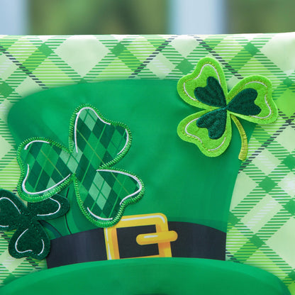 Leprechaun Applique Garden Flag