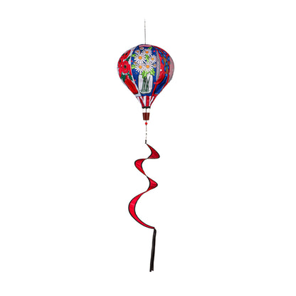 Patriotic Floral Burlap Balloon Spinner