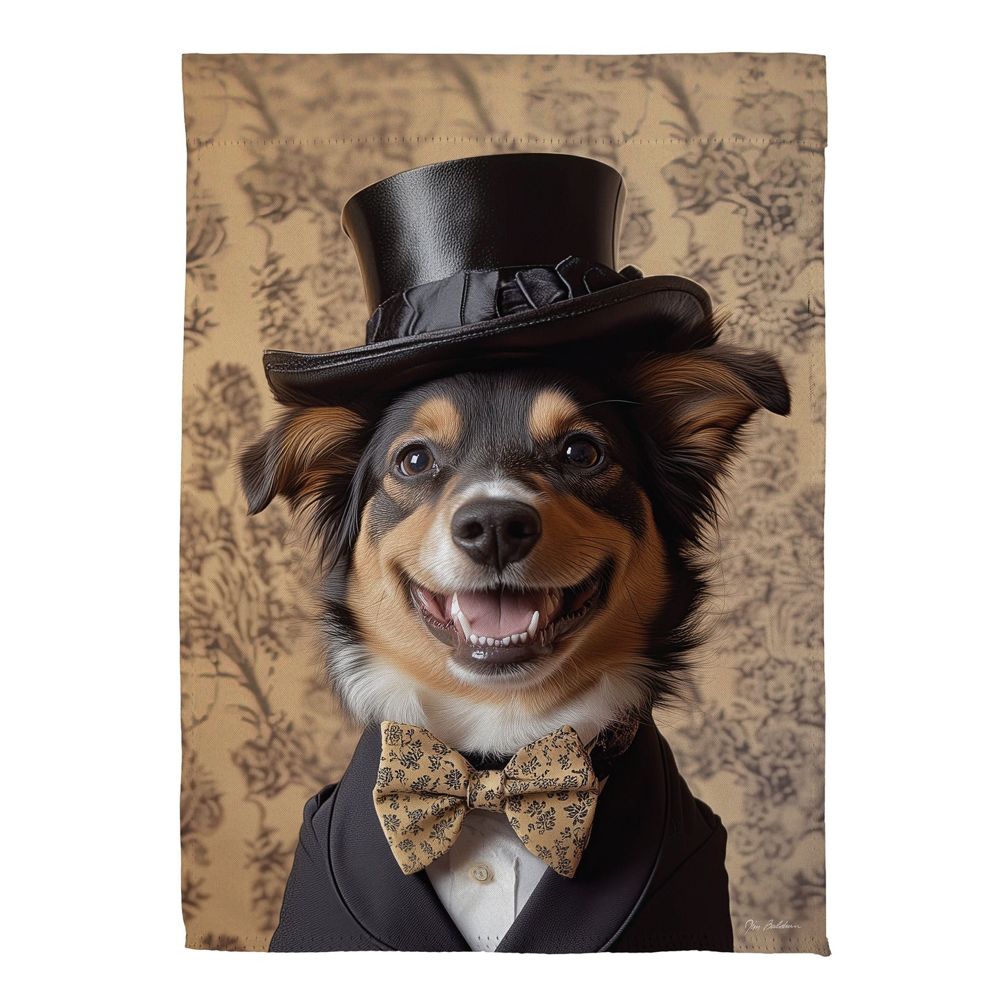 Sir Barkley Suede Garden Flag