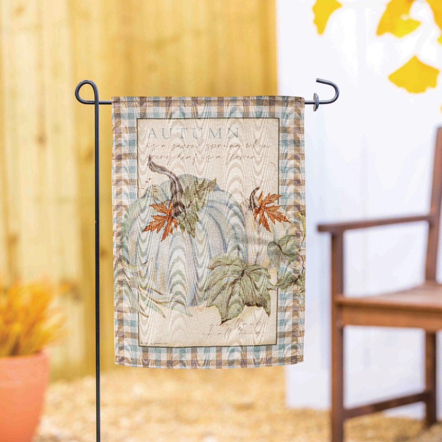 Autumn Harvest Moire Garden Flags