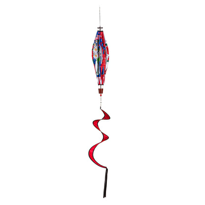Patriotic Floral Burlap Balloon Spinner