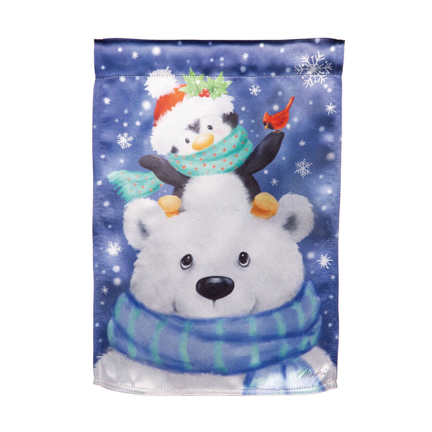 Polar Bear and Friends Lustre Garden Flag