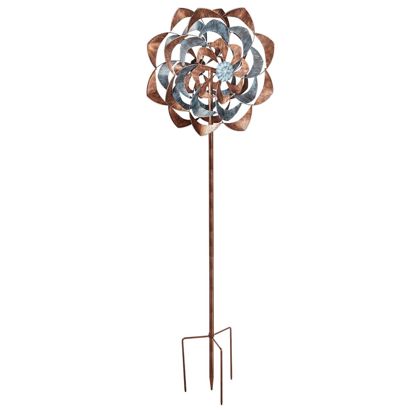 75"H Blue & Copper Edge Wind Spinner
