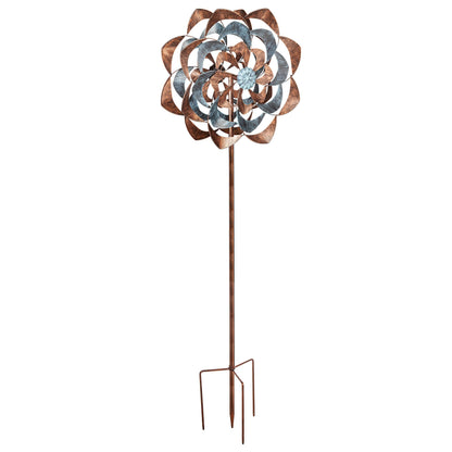 75"H Blue & Copper Edge Wind Spinner
