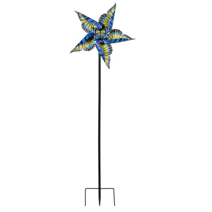 Swallowtail Butterfly Metal Wind Spinner 48"H