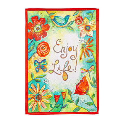 Field of Flowers Suede Garden Flag