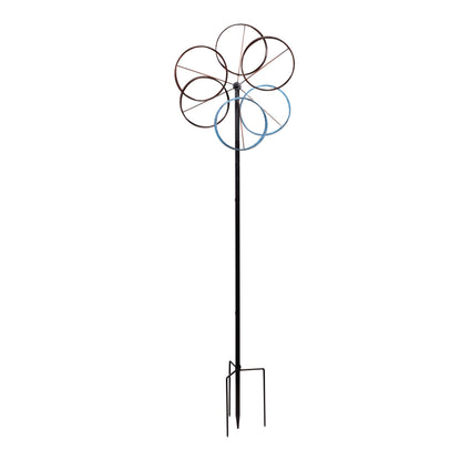 Metal Roundabout Breeze Wind Spinner 72"H
