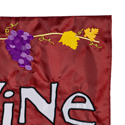 Wine A Bit, You'll Feel Better Applique Garden Flag