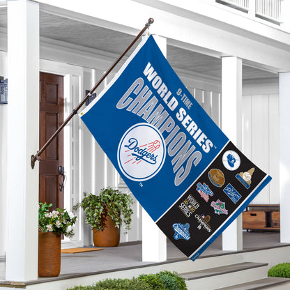 Los Angeles Dodgers Single Sided Flag w/ 2 Grommets, 3'x5' Multi Win Flag