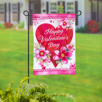 Happy Valentine’s Day Heart Applique Garden Flag