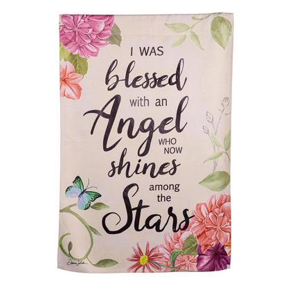 When Angels are Near Reversible Suede House Flag