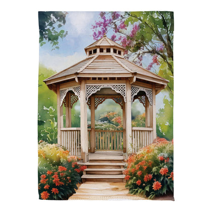 Garden Gazebo Suede Garden Flag