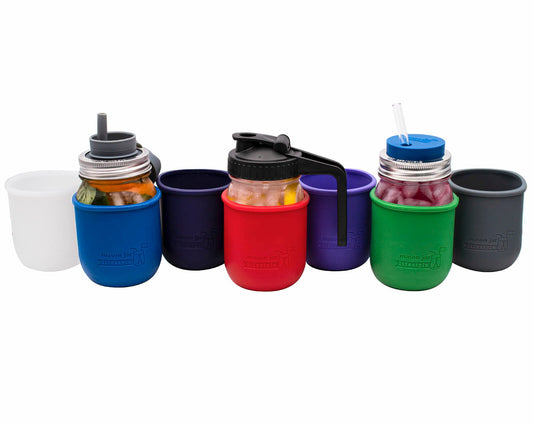 Silicone Sleeve for Regular Mouth Pint 16oz Mason Jars