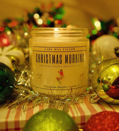 Seasonal Tallow & Beeswax Candle 16oz | Non Toxic Grass-Fed All-Natural Clean Burning