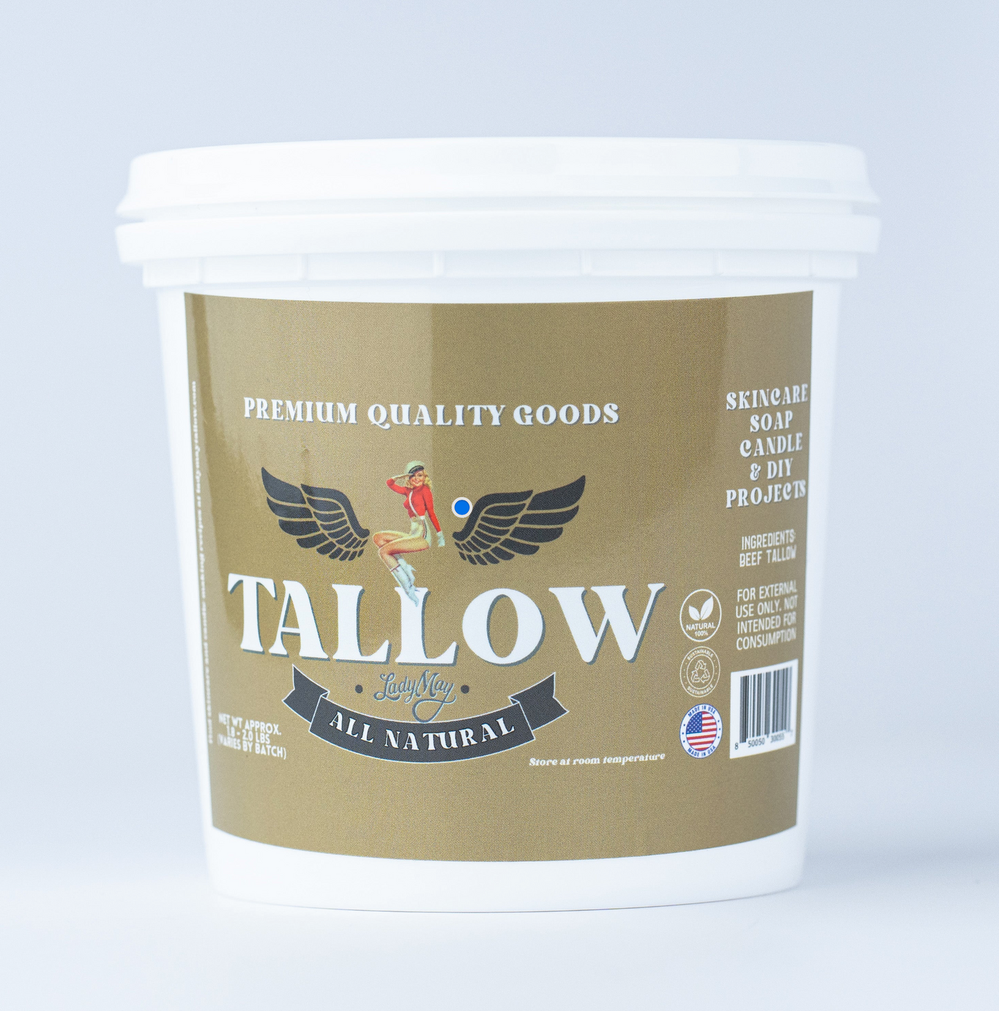 Bulk Grass-Fed Beef Tallow for Soap, Skincare & Candles | 2,8,16 lbs | Maker-Proven Quality