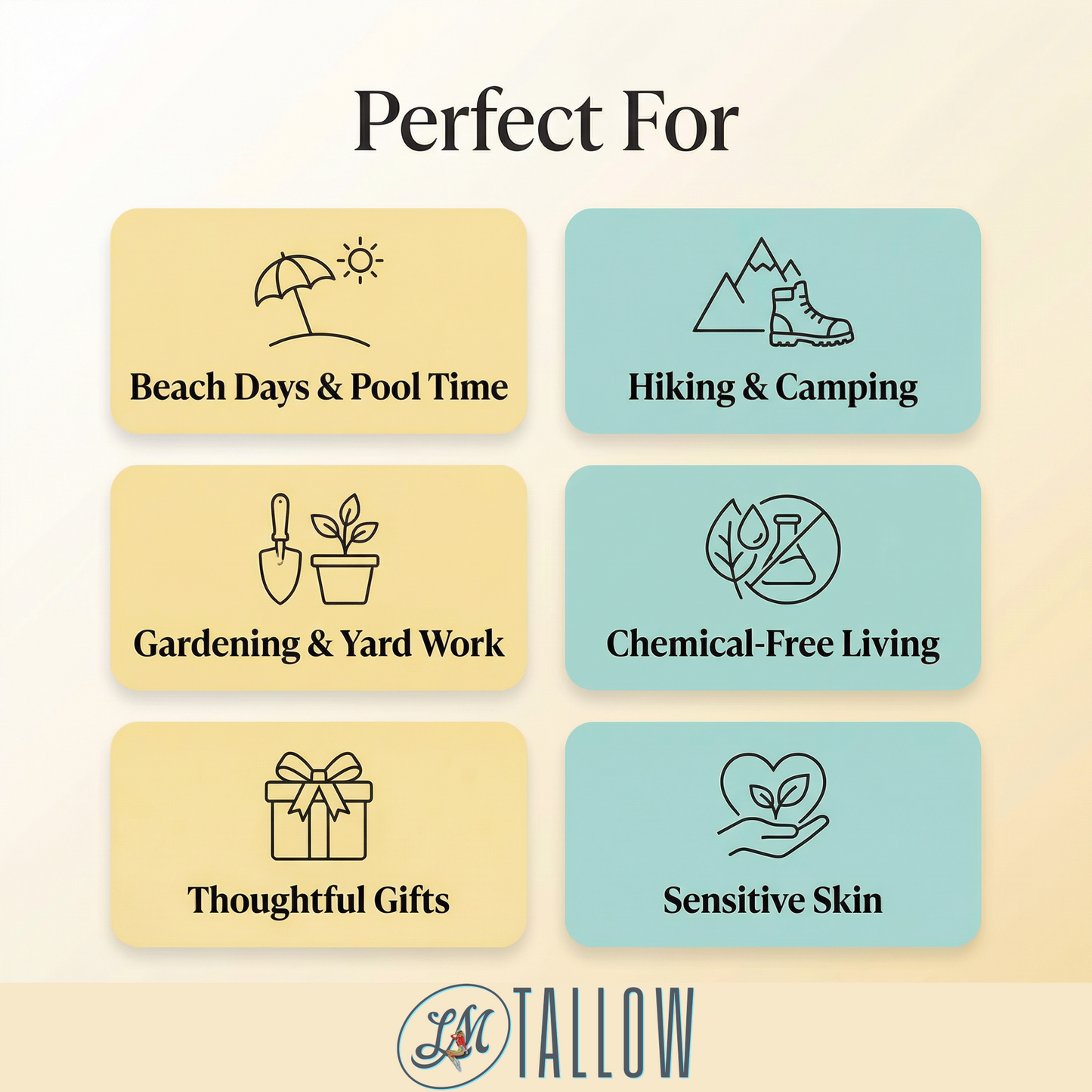 Tallow Sun Care Duo - Natural Before & After Sun Cream Gift Set with Zinc Oxide