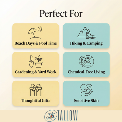 Tallow Sun Care Duo - Natural Before & After Sun Cream Gift Set with Zinc Oxide