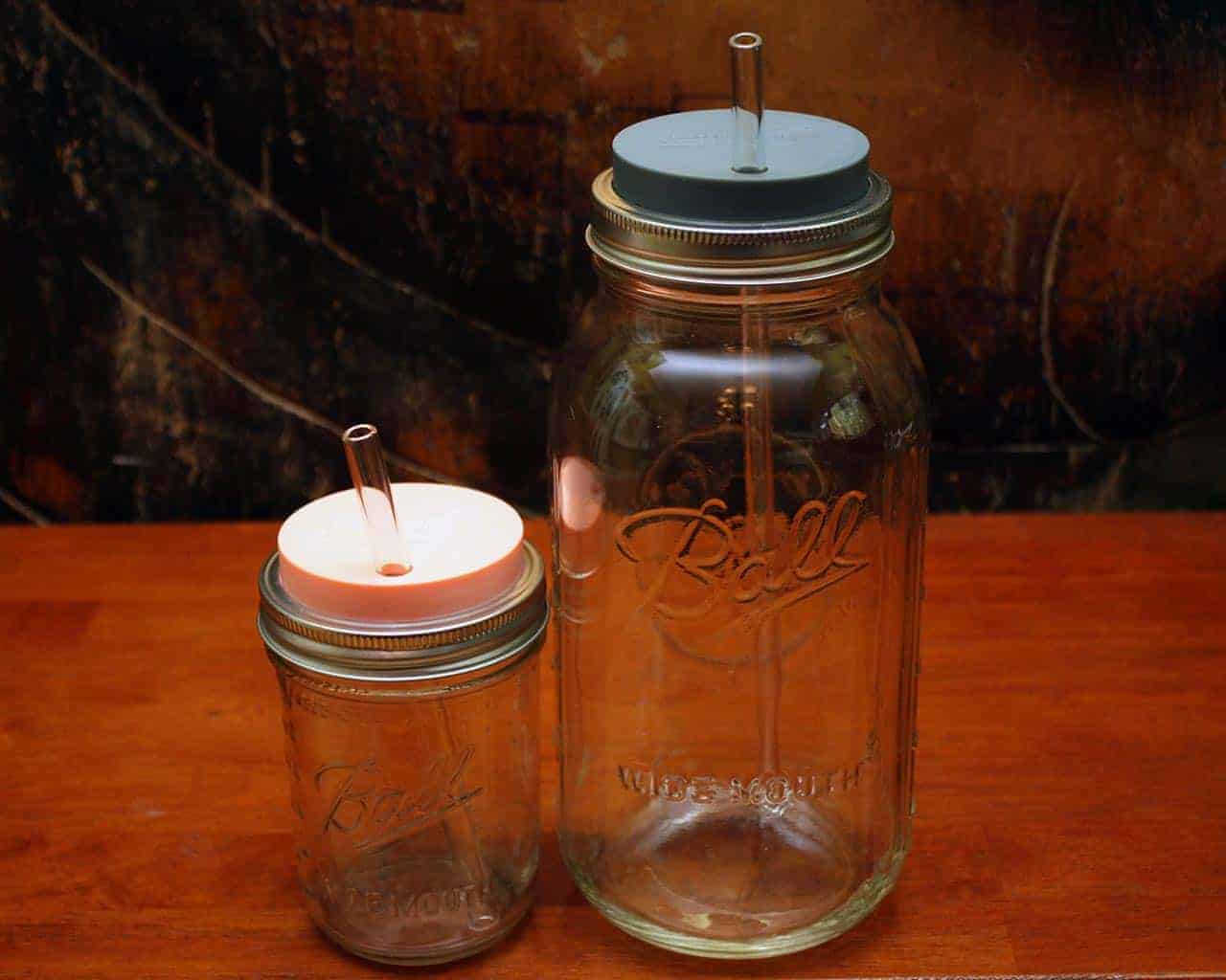 Extra Long Glass Straws for Half Gallon Mason Jars 4 Pack + Cleaner