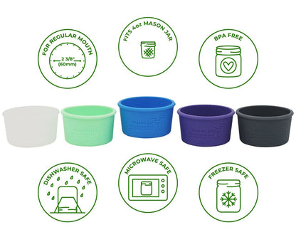 Silicone Sleeve for 4oz Mason Jars