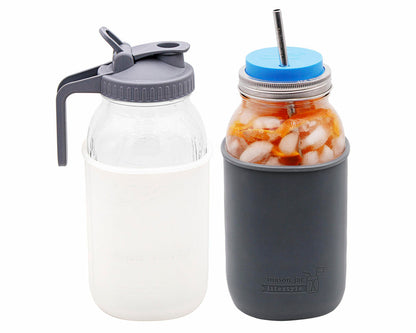 Silicone Sleeve for Half Gallon 64oz Mason Jars