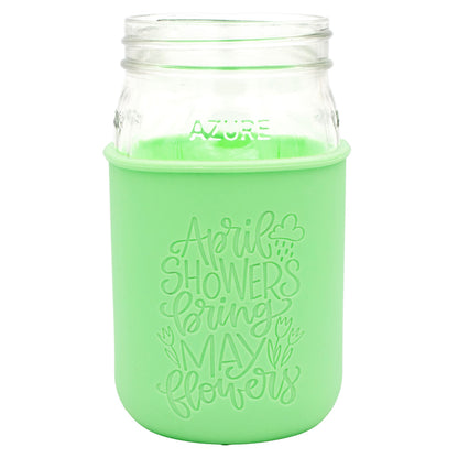 "April Showers" *Limited Edition* Engraved Mint Green Quart Sleeve