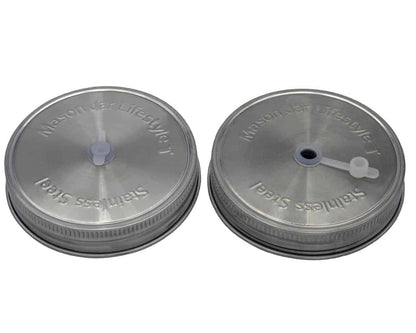 Straw Hole Tumbler Stainless Steel Lids for Mason Jars 5 Pack