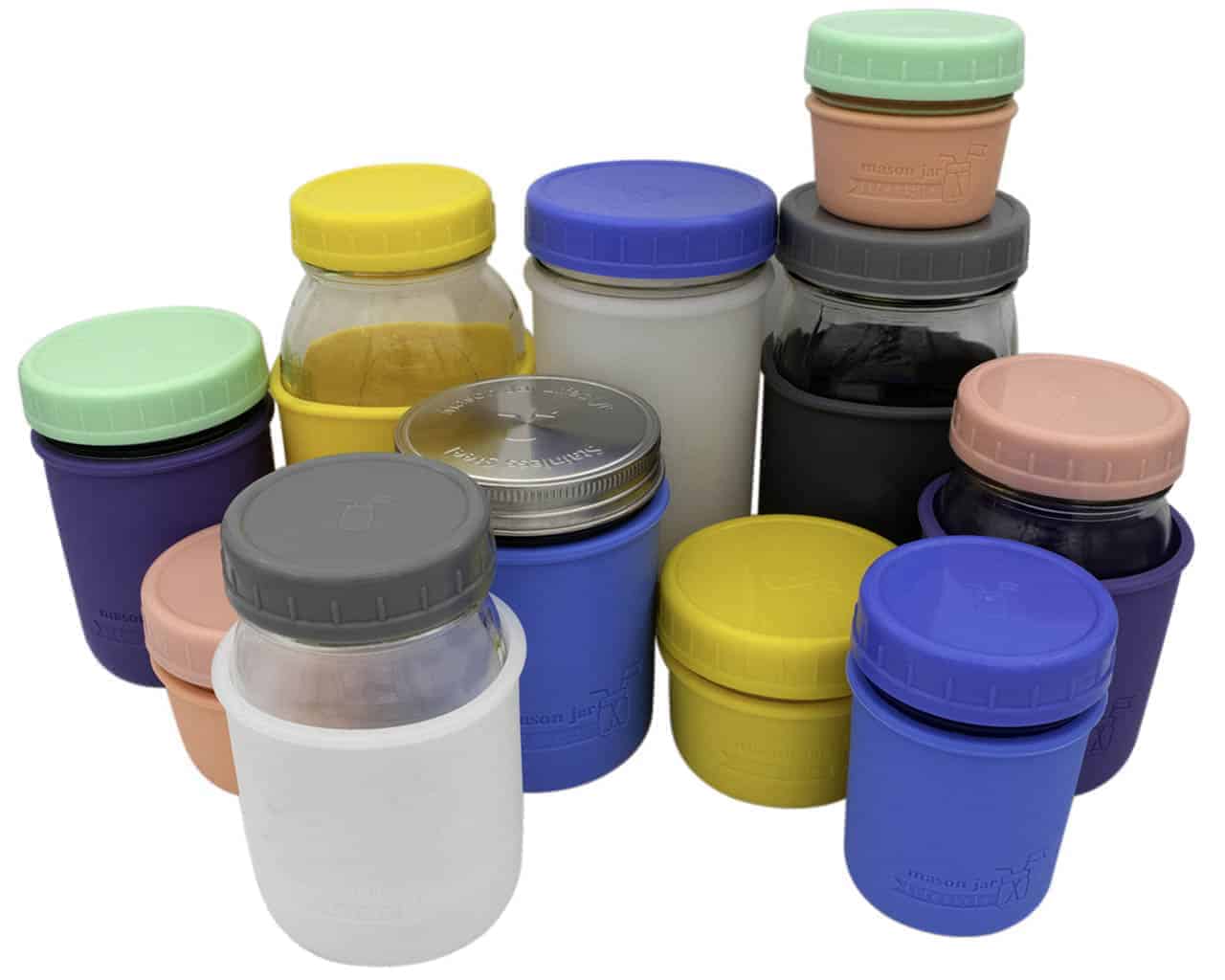 Silicone Sleeve for Pint &amp; Half 24oz Ball Mason Jars