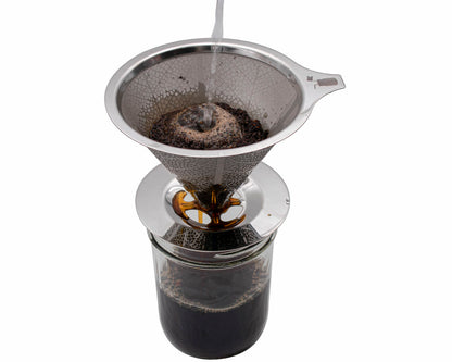 Pour Over Drip Coffee Stainless Steel Filter for Mason Jars