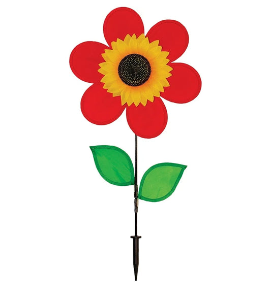 Red Sunflower Yard Spinner